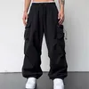 Amerikanische Frühling Sommer Männer Casual Cargo Hosen Taschen Plus Größe Schwarz Aus Tür Elastizität Sport Oversize Hosen 46 48 50