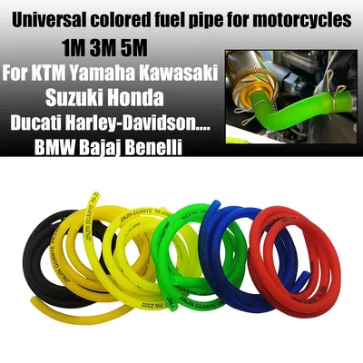 Universal 1M 3M 5M Motorrad Schlauch Benzin Kraftstoff Linie Schlauch Gas Öl Rohr Rohr Für Mini moto Dirt Bike ATV Quad Mini Motor Roller