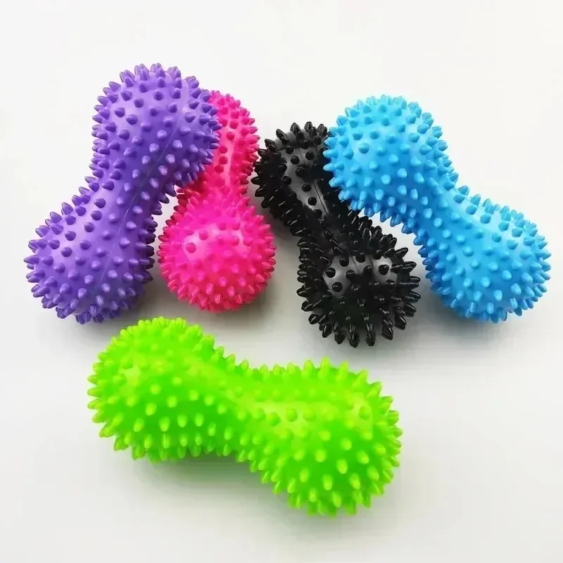 Fußmassagerolle Erdnuss Double Lacrosse Spiky Ball Myofasziale Bälle für Plantarfasziitis Mobilität Rücken Fußgewölbe Schmerzlinderung