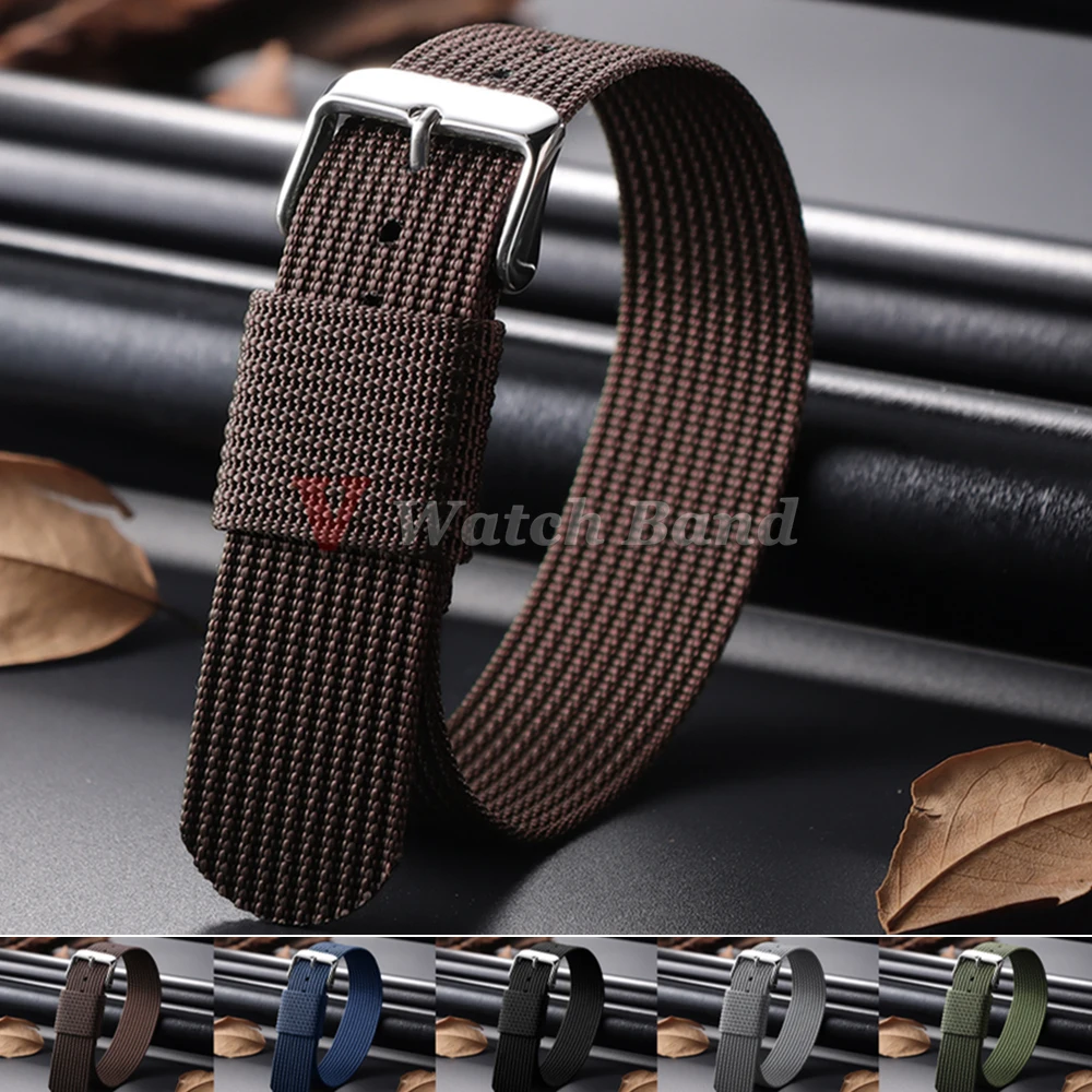 Für Army Military Uhrenarmband 18mm 20mm 22mm geripptes Nylon-Uhrenarmband für Swatch für Omega für Rolex für Seiko für Moonswatch Image