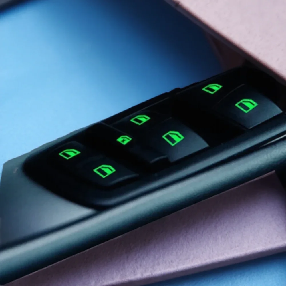 Auto Leuchtende Fensterheber Taste Aufkleber Bedienfeld Aufkleber Auto Innen Zubehör Fahrzeug Dekoration Lieferungen Image