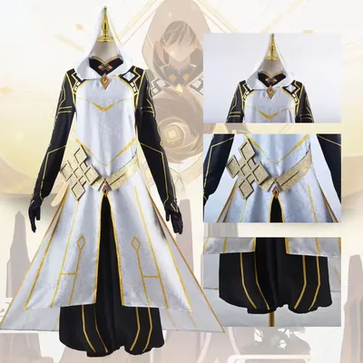 Genshin Impact Cos Kostüm Zhongli göttliches Kostüm Cos Morax komplette Cosplay Spiel Kostüm Image