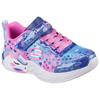 Sneaker SKECHERS "UNICORN DREAMS", Kinder, Gr. 34, bunt (navy, multi), Textil, Lederimitat, kontrastfarbene Details, animal-print, casual, Schuhe, Klettschuh mit Einhorn, Größenschablone zum Download