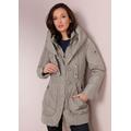 Daunenjacke CREATION L PREMIUM, Damen, Gr. 40, grau (taupe), 100% Polyester, Füllung:90% Daunen, 10% Federn, unifarben, Langarm, Jacken