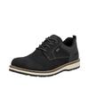 Schnürschuh RIEKER, Herren, Gr. 41, schwarz, Lederimitat, Textil, klassisch, Schuhe, Business Schnürer, Halbschuh, Casual Sneaker mit Innenreißverschluss