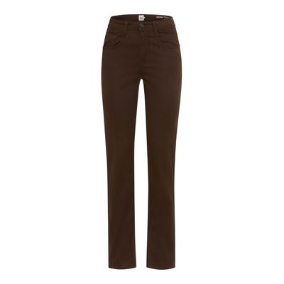 5-Pocket-Hose BRAX "Style CAROLA", Damen, Gr. 40, Normalgrößen, braun (dunkelbraun), 40% Lyocell, 28% Modal, 17% Baumwolle, 12% Elastomultiester, 3% Elasthan, Hosen Image