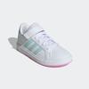 Klettschuh ADIDAS SPORTSWEAR "GRAND COURT 2.0 KIDS", Gr. 36, blau (cloud weiß, semi flash aqua, bliss lila), Synthetik, Textil, sportlich, Schuhe, Design auf den Spuren des adidas Superstar