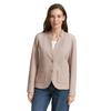 Sweatblazer TOM TAILOR "Ottoman", Damen, Gr. M (38), grau (soft taupe), Jersey, Obermaterial: 54% Baumwolle, 43% Polyester, 3% Elasthan, unifarben, casual, tailliert taillenbedeckt, V-Ausschnitt, Langarm, Blazer, mit aufgesetzten Taschen und Struktur