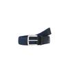 Flechtgürtel MARC O'POLO, Damen, Gr. 110, blau (total eclipse), Obermaterial: 90% Polyester, 10% Leinen, casual, Gürtel