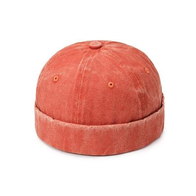 Men's Vintage Cuffed Docker Cap – Adjustable Polyester Workman Beanie Hat for Urban Streetwear, Casual and Outdoor Use