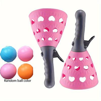 6pcs/1Set Catching Launchers Engaging In Outdoor And Indoor Games Playing A Game Of Passing And Catching With 2 Catching Launchers 4 Balls And Beach Toys For Yard Games