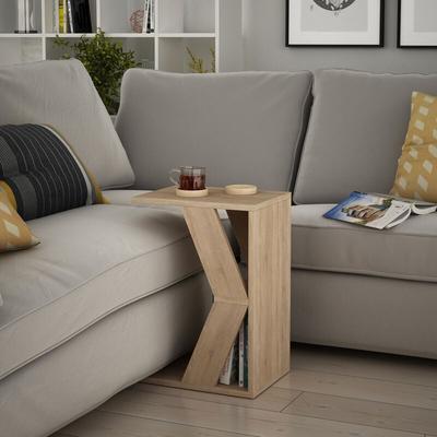 Naze Moderner C-Form Tisch Eiche Mehrzweck h 57cm - Oak - Decortie Image
