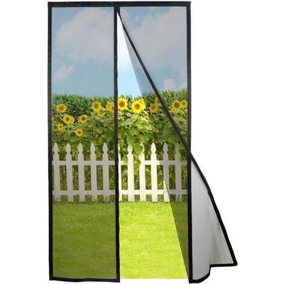 Magnetischer Fliegengitter 110x210cm, Schwarz - Magnetischer Fliegengittervorhang für Fenstertüren, Image