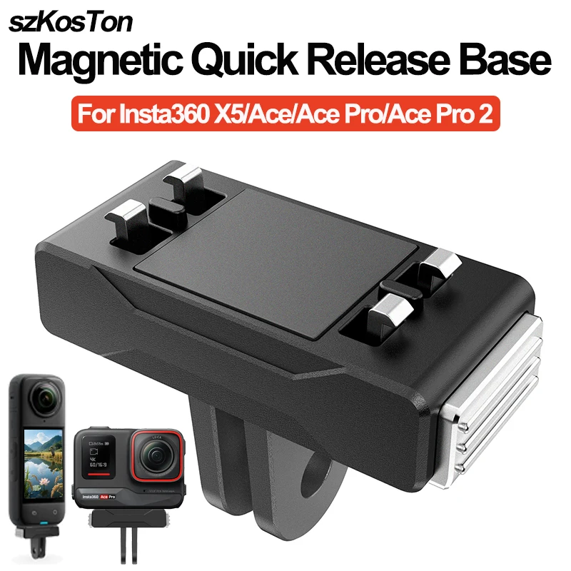 Supporto base adattatore magnetico a sgancio rapido per Insta 360 Ace Pro 2 X5 Ace Pro Accessori staffa di montaggio adattatore magnetico