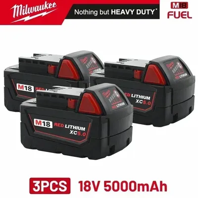 Original Milwaukee M18 18V rechargeable lithium-ion battery M18B6 6000mAh,with anti-counterfeiting label, Milwaukee tool battery