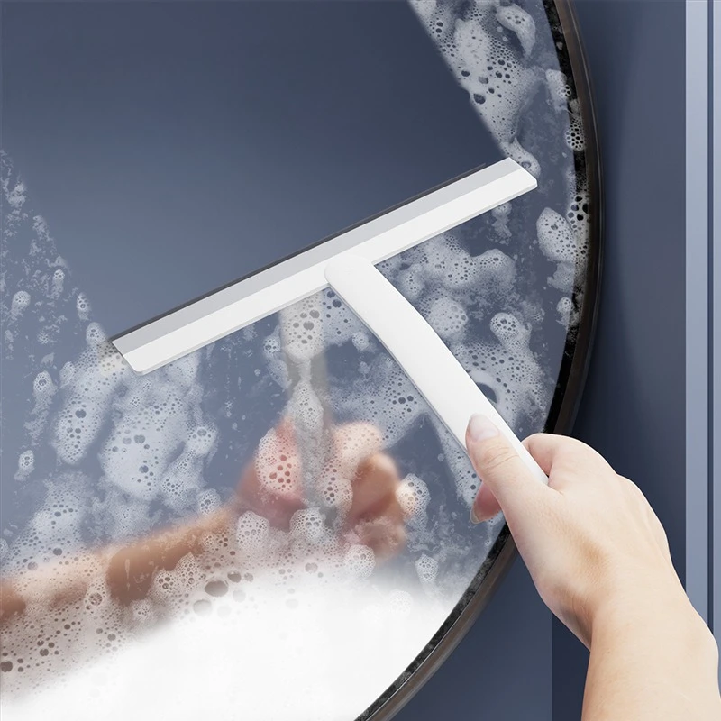 Household Glass Scraper, Soft Rubber Bathroom Floor Scraper Cleaning Tool