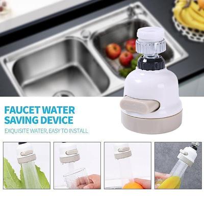 360 Degree ABS Tap Head Universal Rotating Faucet Extender Splash Proof Nozzle with Water Filter Pressure Booster for Kitchen Sink Washing and Cleaning Convenience Tool