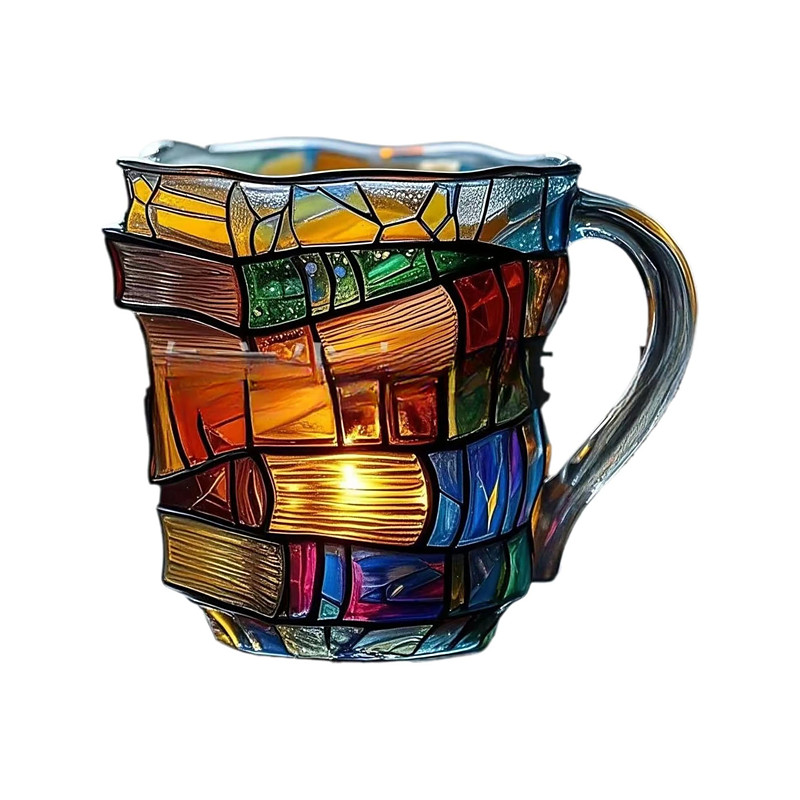 Painted Book Mug 300ml/10oz Guitar Coffee Cup Book Coffee Mug Unique Colorful Resin Books Stack Coffee Cup Collection Gift Ideal for Book Lover Gifts