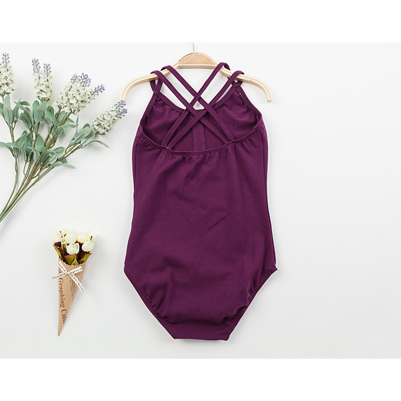 Kids' Dancewear Gymnastics Ballet Leotard / Onesie Pure Color Girls' Training Performance Sleeveless Polyester / Cotton