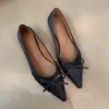 Bogen Ballerinas Frauen Sandalen Spitz Frau Schuhe Sommer 2025, Neue Designer Elegante Kleid Sandalen Frau Casual Büro Rutschen