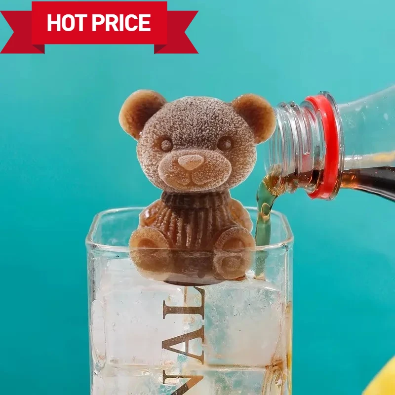 Kleine Bär Eiswürfel Form Silikon Eis Bär Schleifen Werkzeug Bär Eis Gitter DIY Eis Form Tier Dropping Form Cozinha soi فanci