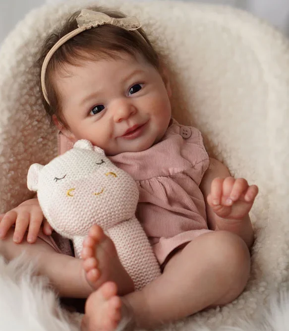 Ava Joy Baby 20-Zoll-Reborn-Puppenbausatz in limitierter Auflage, unbemalt, blanko, DIY-Puppenteile, lebensechte, weiche Haptik, mit Stoffkörper