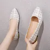 Damen flache Schuhe Büro Damen Schuhe spitzen Zehen mit Ferse Ballerinas bequeme und elegante schicke Punkt Neuheiten l