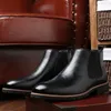 Herbst neue Chelsea Stiefel für Männer schwarze Stiefel Plattform Mode Stiefeletten Winter Slip on Herren Schuhe neue Botines Mujer Größe 47 48
