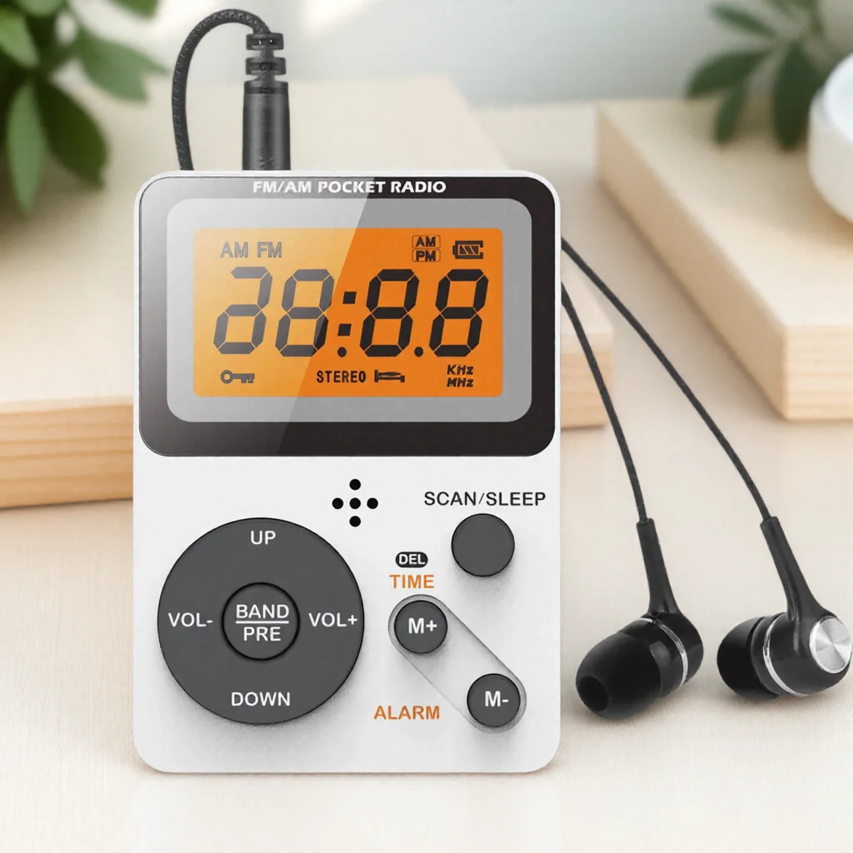 Tragbarer AM-FM-Radio, Taschen-LCD-Bildschirm, Stereo-Kopfhöreranschluss, Schlaf-Timer, Wecker im Freien Image