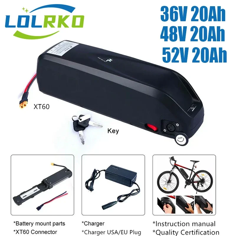 18650 Hailong Batterie 36 V 48 V 52 V 10 Ah 20 Ah 30 Ah für Bafang BBS02 BBS03 BBSHD Motor Hailong Batterie 36 V Hailong 48 V Image