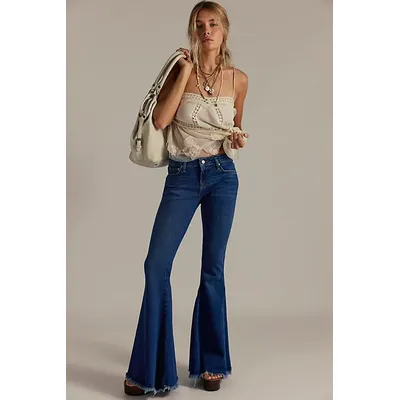We The Free Emre Flare Jeans at Free People in Daisy Blue, Size: 30