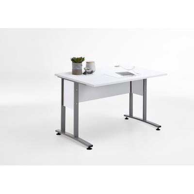 Schreibtisch FMD "Calvi", weiß (weiß brilliant, grau), B:120cm H:75cm T:80cm, Tische Image