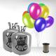 Disposable Helium Gas Cylinder with 100 Assorted Balloons and Curling Ribbon