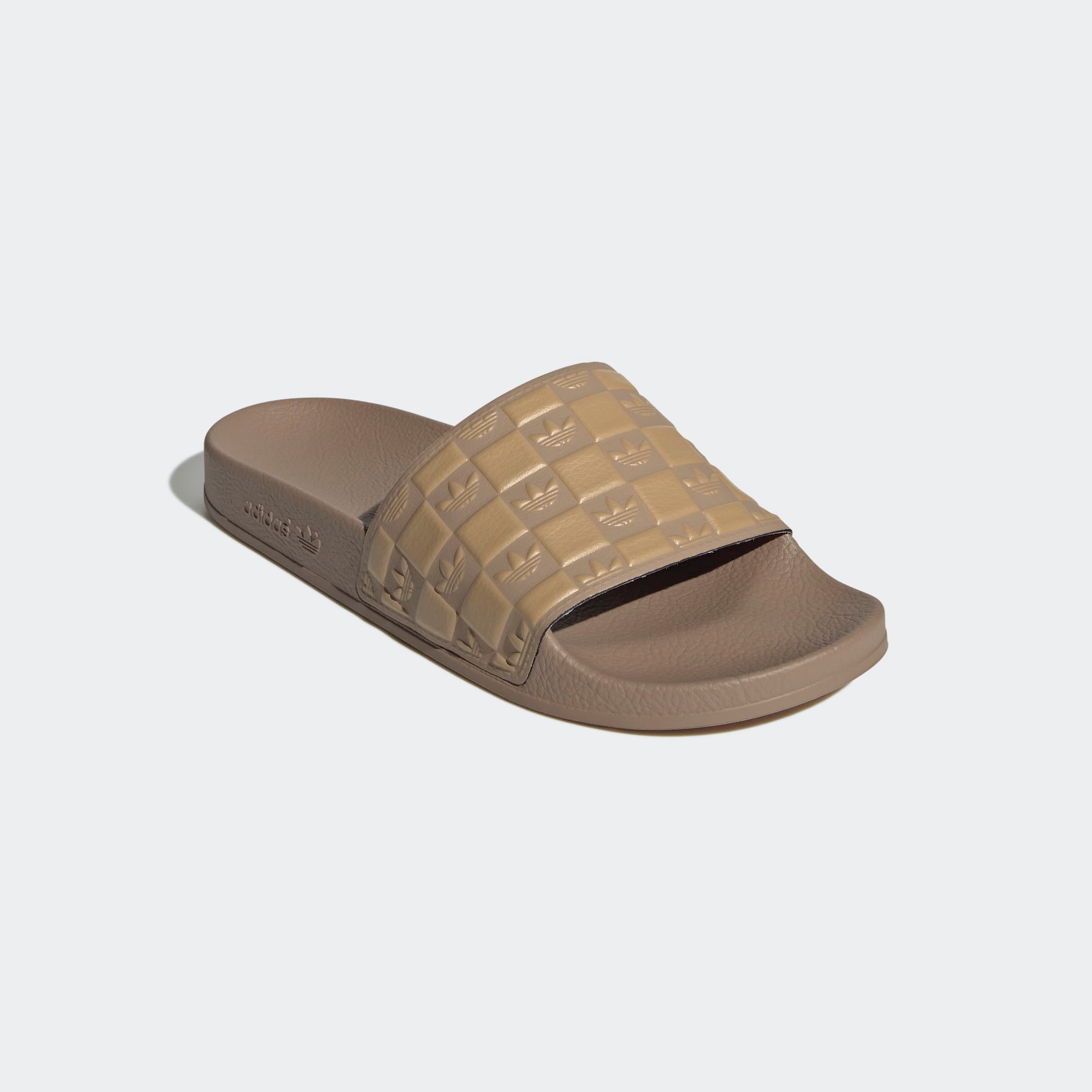 Badesandale ADIDAS ORIGINALS "ADILETTE", Gr. 39, beige (cardboard, golden beige, cardboard), Synthetik, Schuhe