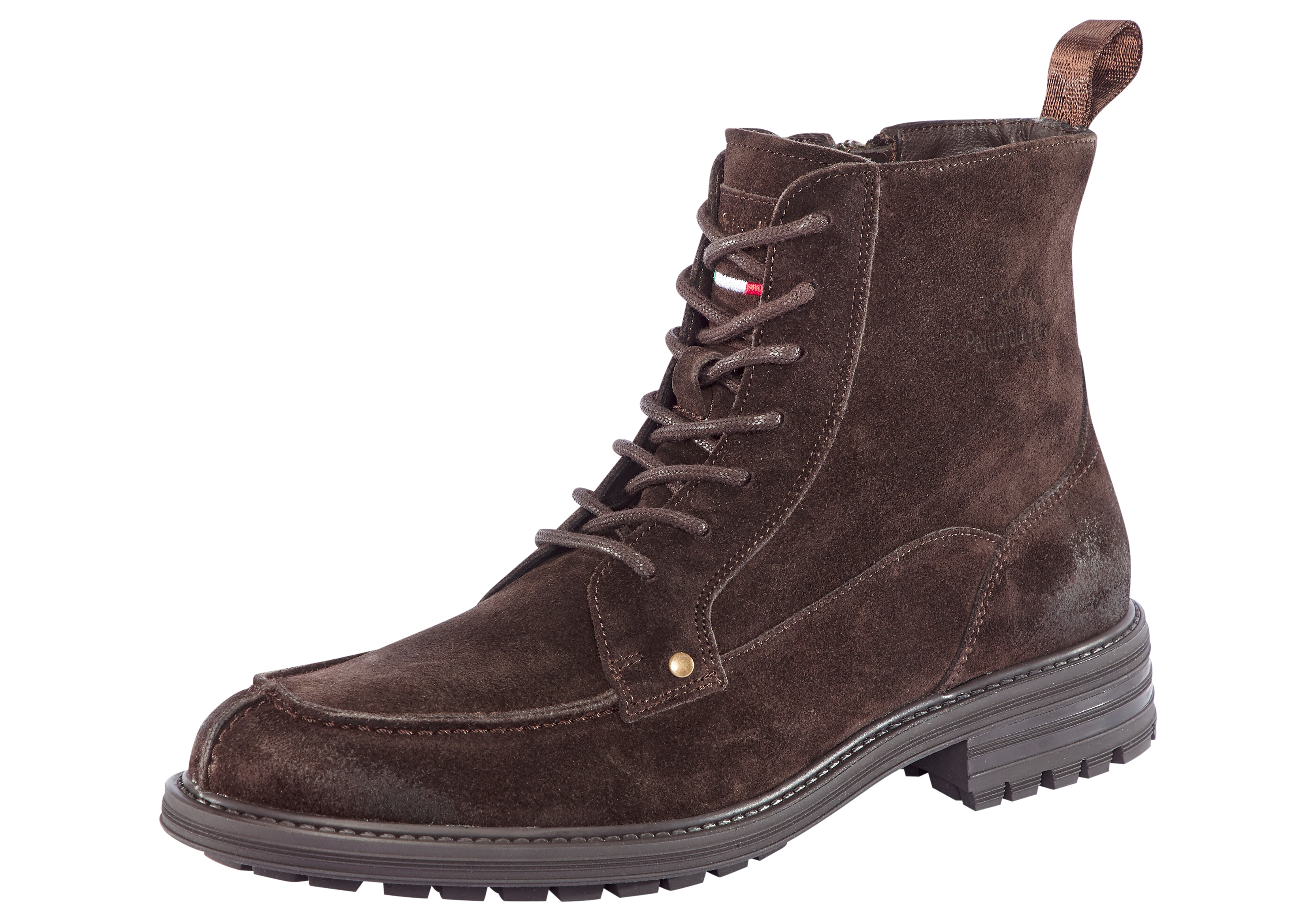 Winterboots PANTOFOLA D´ORO "SONDRIO HIGH", Damen, Gr. 45, braun (schwarz braun), Leder, Schuhe