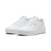 Sneaker PUMA "CARINA 3.0 HOLO 2.0 JR", Gr. 39, puma weiß, puma silber, mauve mist, Synthetik, sportlich, Schuhe