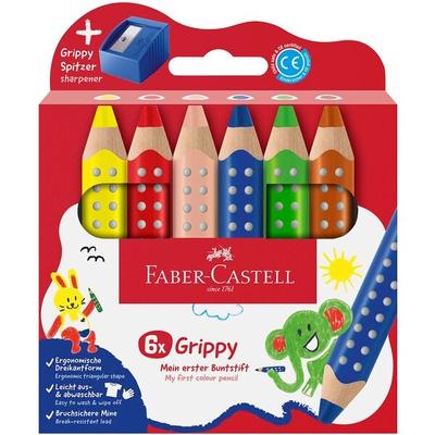 Faber-Castell (Schule) 6er-Set Buntsifte »Grippy« mit Spitzer gelb Image