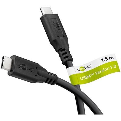 goobay USB-Kabel USB 4 240W schwarz 1.0 m Image