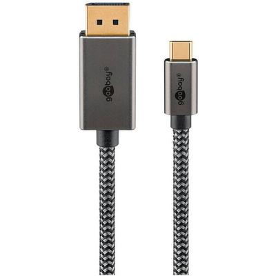 goobay Adapterkabel USB-C 3.1/DisplayPort silber, schwarz 3.0 m Image