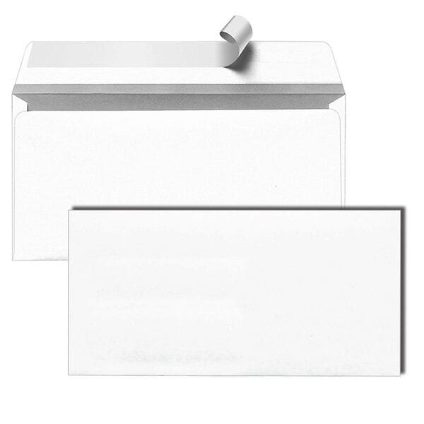 Mailmedia Briefumschläge DIN lang ohne Fenster 500 Stück weiß, 22x11 cm