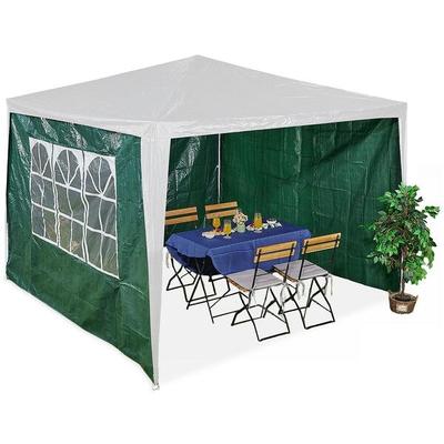 relaxdays 3er-Set Seitenteile für Pavillon 3x3m grün