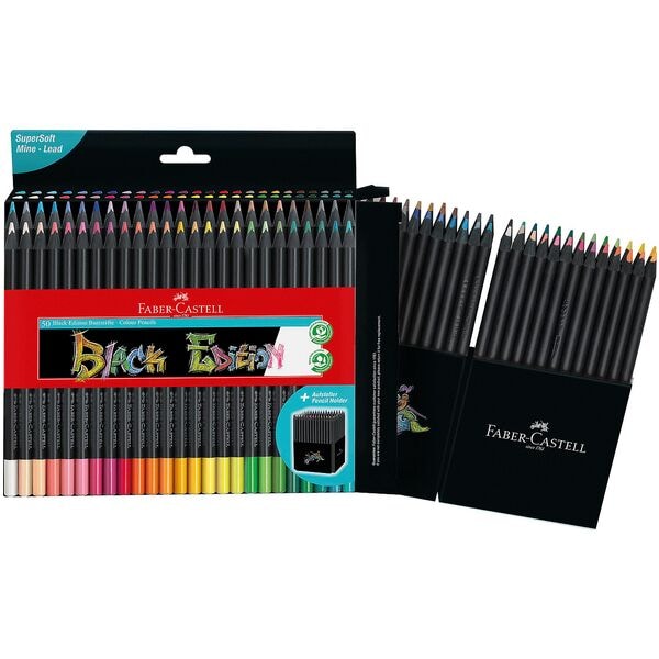 Faber-Castell (Schule) 50er-Kartonetui Buntstifte »Black Edition« Image