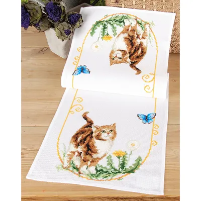 Stickläufer Katze & Schmetterling Image