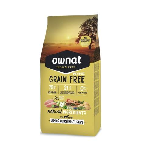 3kg Ownat Dog Grain Free Prime Junior poulet nourriture sèche pour chiens