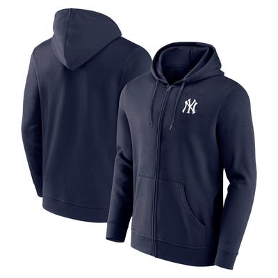 Kapuzenpullover mit durchgehendem Reißverschluss und primärem Logo der New York Yankees – Herren Image