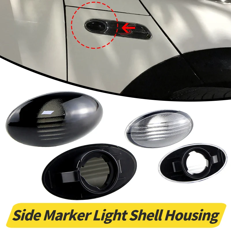 2 pièces pour Mini Cooper R50 R53 2002-2006 clignotant de voiture côté garde-boue marqueur lumière coque boîtier pour Mini Cooper R52 2004-2008