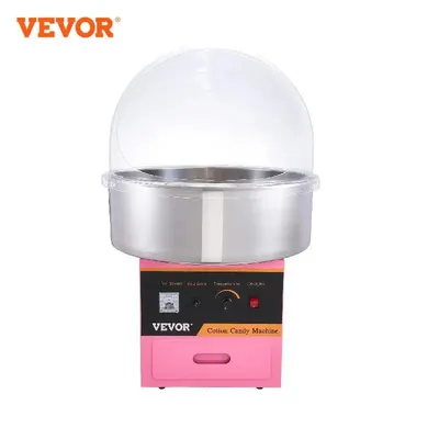 SucceBuy Electric Cotton Candy Machine Commercial Floss Maker with Stainless Steel Bowl Sugar Scoop Drawer for Birthday Party