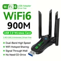 Scheda di rete WiFi 900Mbps 2.4G/5Ghz Bluetooth 5.4 Dongle Wi-Fi AX900 Ricevitore wireless USB a 4 antenne per PC/Laptop Driver gratuito