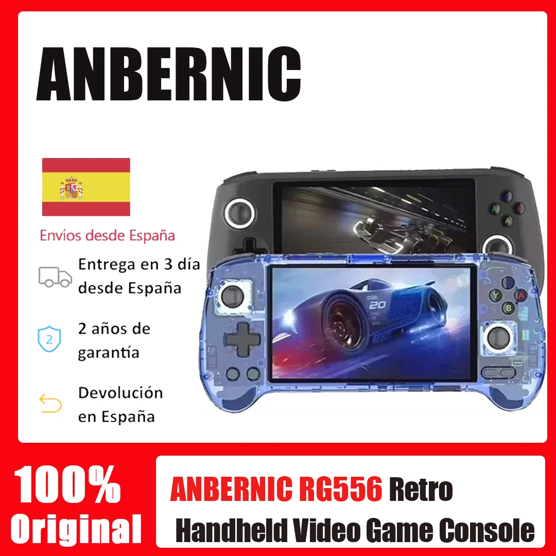 Anbernic rg556 tragbare Spiele konsole, 5,48 Zoll amoled Bildschirm, Android, 5500mAh Akku, Bluetooth tragbarer Videospiel-Player