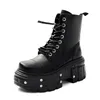 Frauen Motorrad Stiefel Heavy Metal Plattform Frühling Weibliche Punk Kleine Leder Motorrad Schuhe Männer Motorrad Racing Schuhe